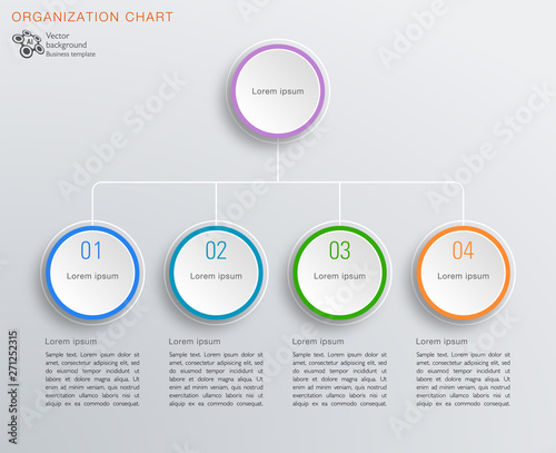Organization chart, Vector graphics. photo