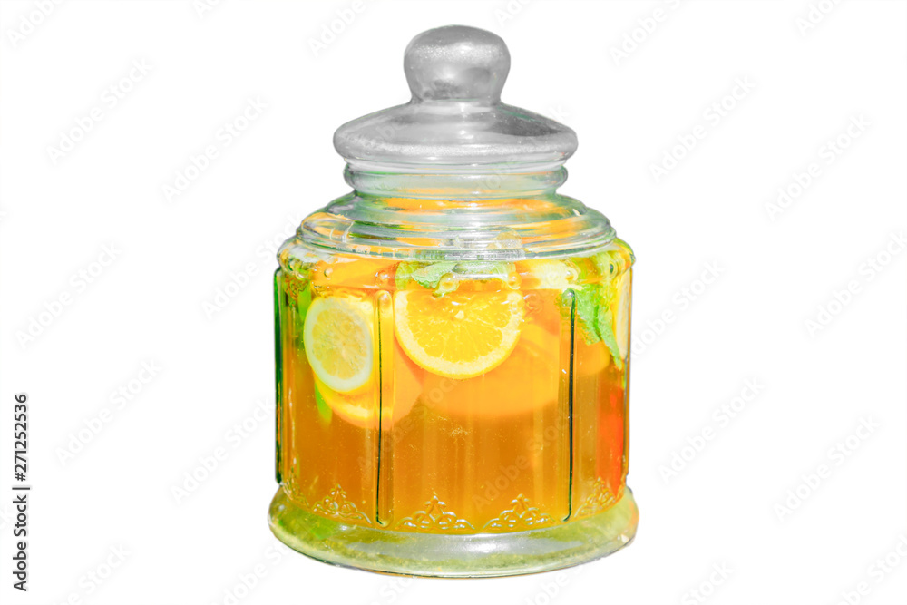 Lemonade pitcher isplated on white background. Lemonade pitcher isplated on white background.