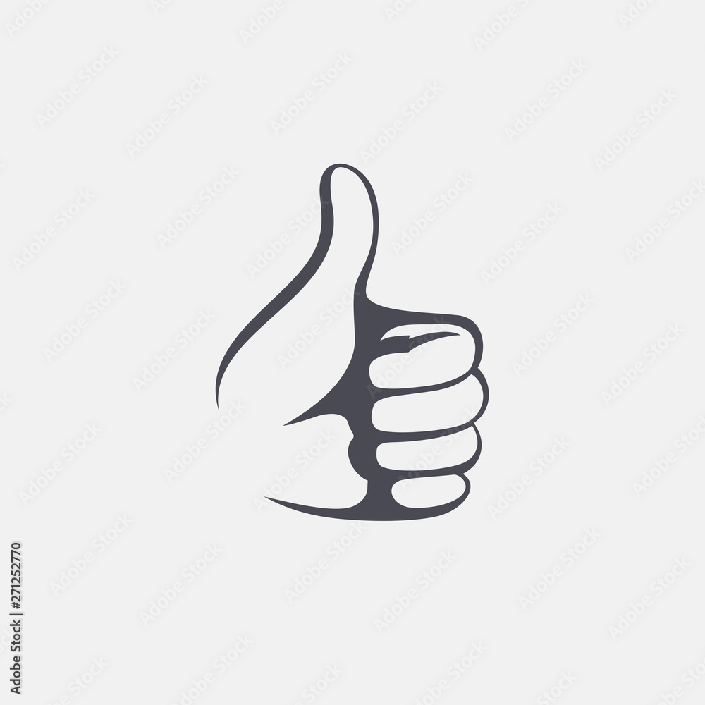 Like sign. Vector concept. Hand vote one hand making thumb up gesture. Like sign. Vector concept. Hand vote one hand making thumb up gesture.
