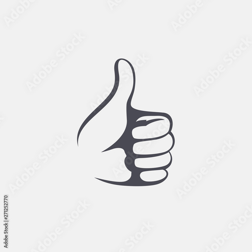 Like sign. Vector concept. Hand vote one hand making thumb up gesture.