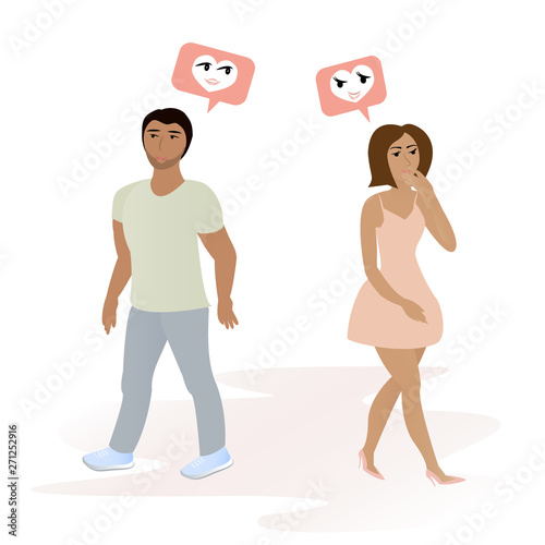 A man and a woman liked each other
