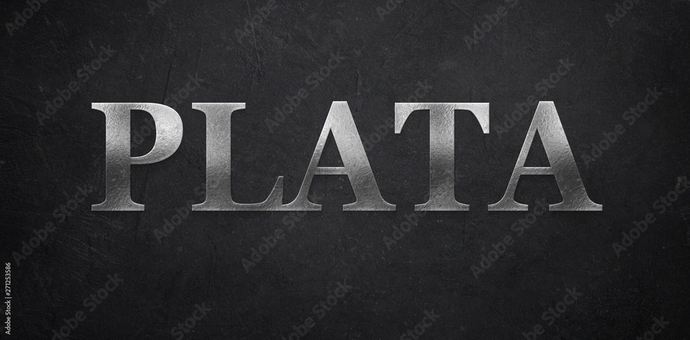 Fototapeta premium Plata - Silber in Spanisch