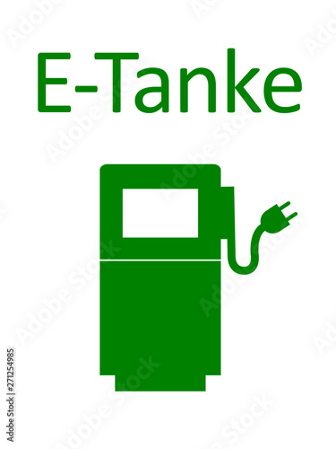 Schild E-Tanke