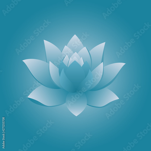 Flower lotus for decoration. Vector illustration.
