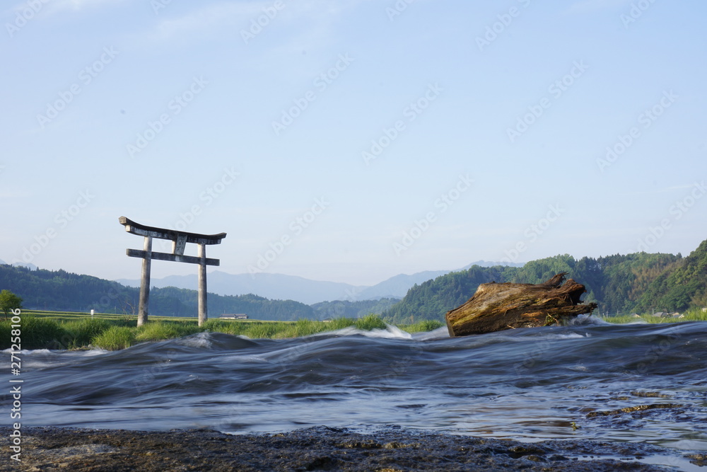 日本,大分県,原尻の滝