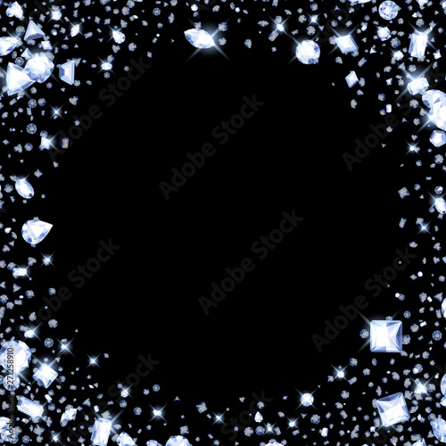 Falling diamonds background.