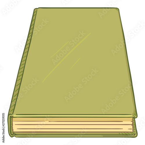 Vector Cartoon Illustration - Green Hardcover Book