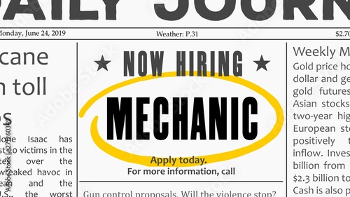 Mechanic career opportunity