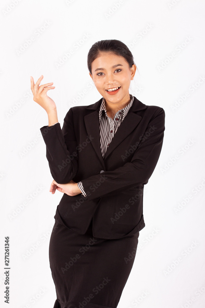 Portrait asian beauty business woman isolated white background. Portrait asian beauty business woman isolated white background.
