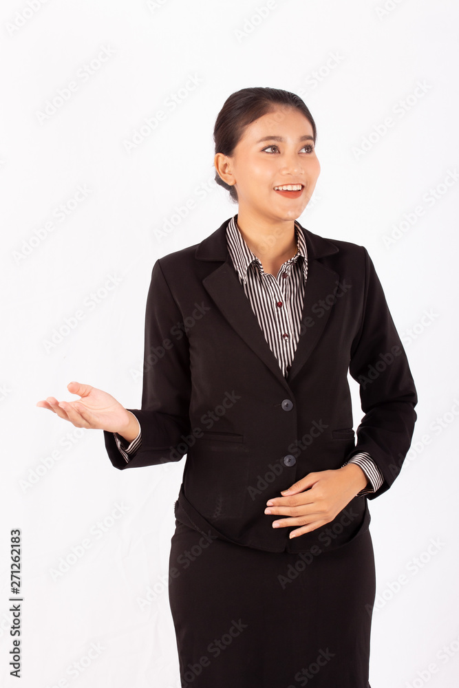 Portrait asian beauty business woman isolated white background. Portrait asian beauty business woman isolated white background.