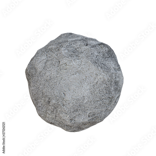 3d rendering of stone boulder
