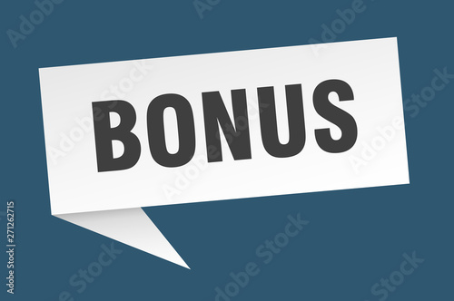 bonus 3d speech bubble sign
