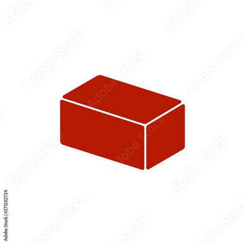 red brick icon. vector illustration