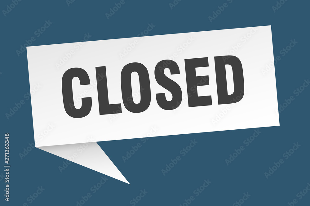 Obraz premium closed 3d speech bubble sign