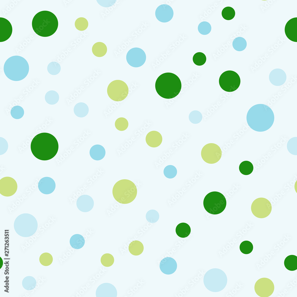 Bright memphis style polka dots seamless pattern