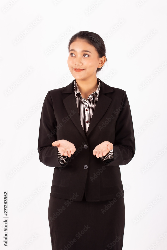 Portrait asian beauty business woman isolated white background. Portrait asian beauty business woman isolated white background.