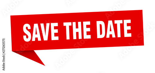 save the date 3d speech bubble sign