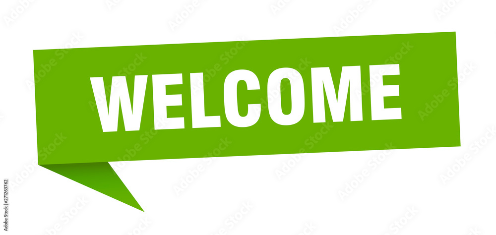 welcome 3d speech bubble sign welcome 3d speech bubble sign