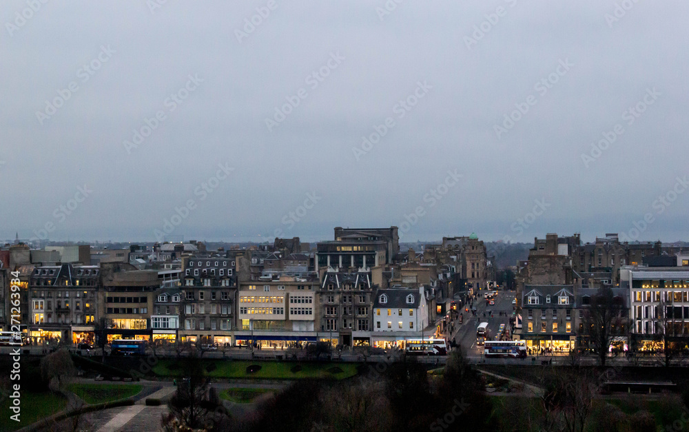 View of Edinburgh cityscape