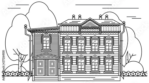 Vector linear image of the Russian manor