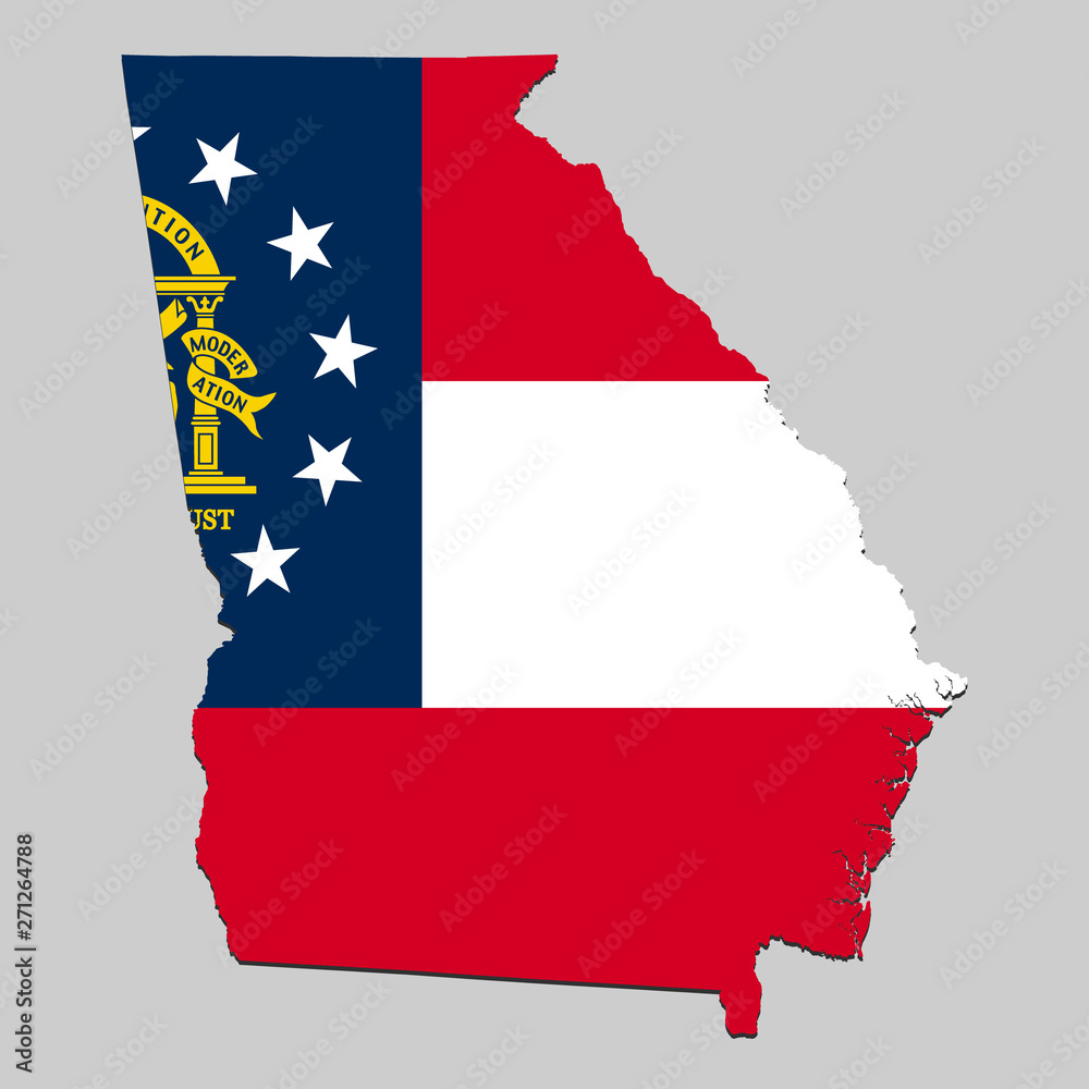 Map with national flag. Vector Illustration Map with national flag. Vector Illustration