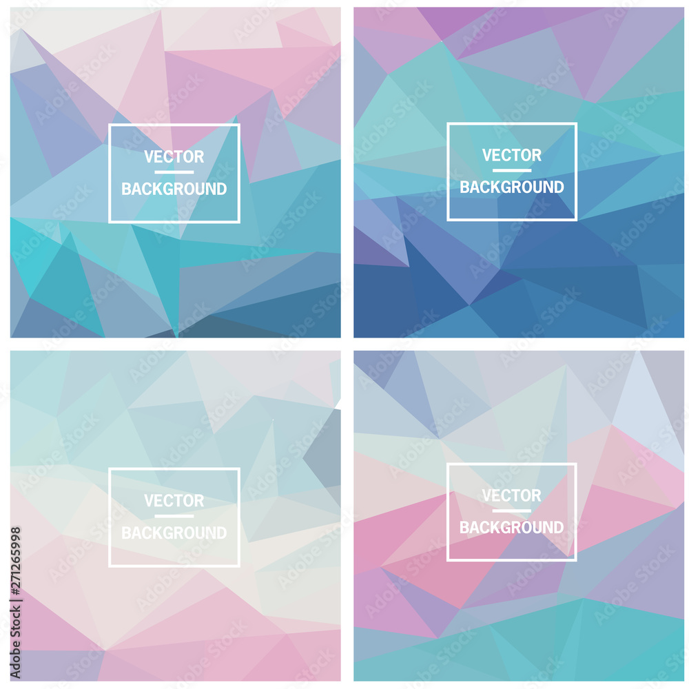 Fototapeta premium Abstract triangle vector backgrounds. Elements for your website or presentation. Triangular poly illustration design