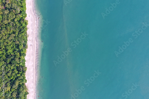 Wild beach and sea aerial photo 