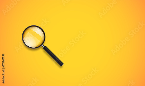 Realistic clean and colorful magnifying glass, vector illustration