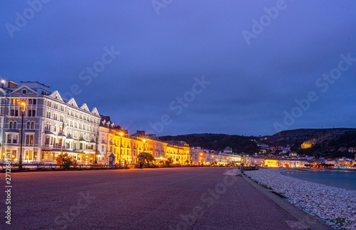 night view of the city, llandudno, Wales, UK 