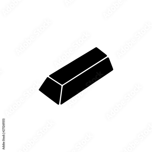 flat ingot icon. vector illustration