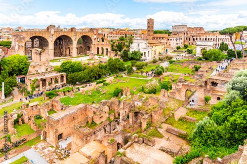 Roman Forum, Latin Forum Romanum, most important cenre in ancient Rome, Italy photo