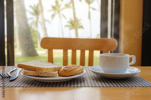 Breakfast on the table.