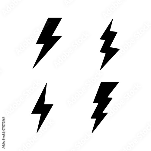 Lightning bolt. Thunder bolt, lighting strike expertise. Vector