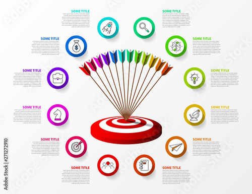 Infographic design template. Creative concept with 12 steps