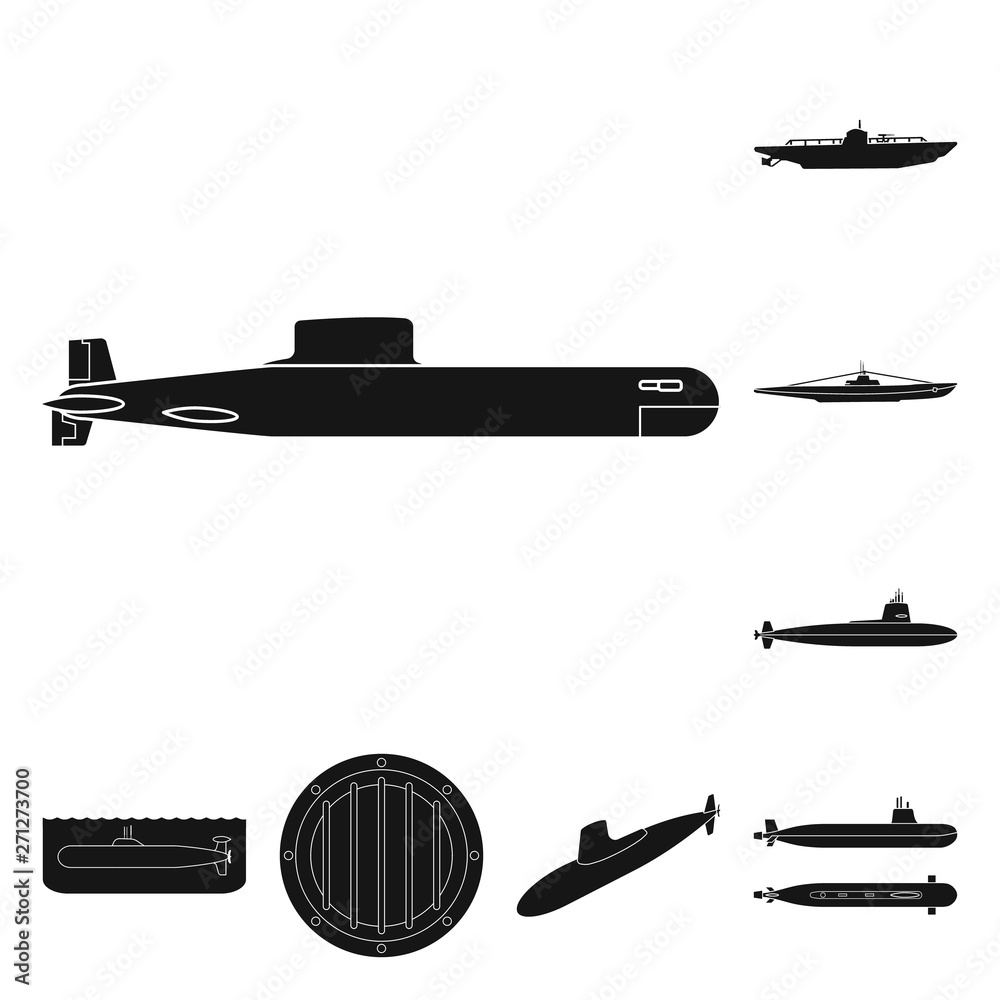 Vector illustration of technology  and fleet sign. Set of technology  and navy stock vector illustration.