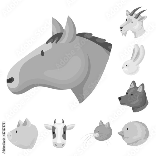 Vector design of countryside and homestead sign. Set of countryside and breeding stock symbol for web.