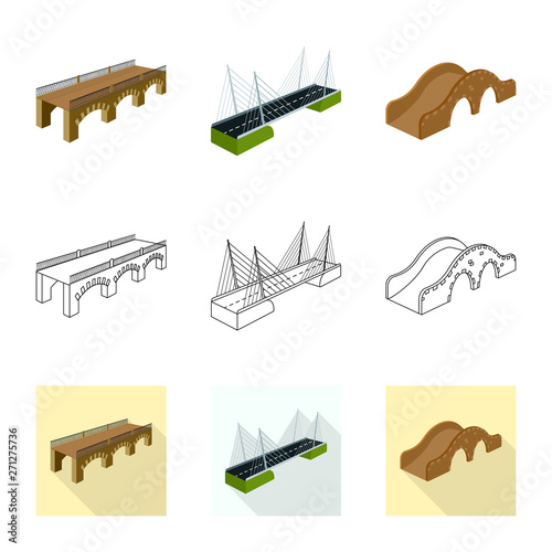 Vector design of connection and design symbol. Set of connection and side vector icon for stock.