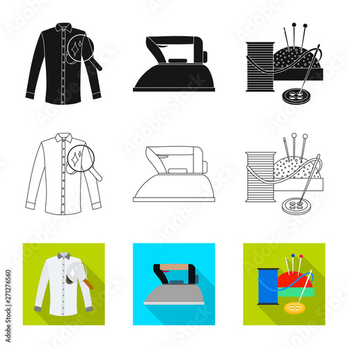 Vector illustration of laundry and clean symbol. Set of laundry and clothes stock vector illustration.