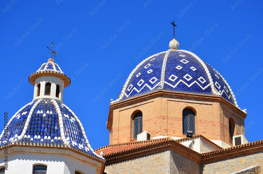 2 spanish churchtowers in the blue sky