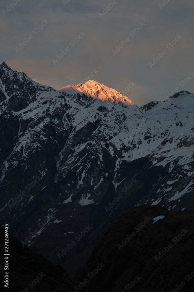 Obraz premium Kazbek Mountain landscape in the Georgia