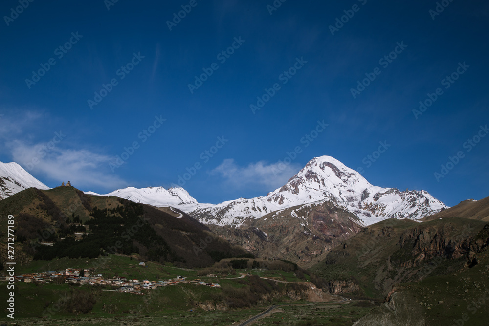 Kazbek Mountain landscape in the Georgia