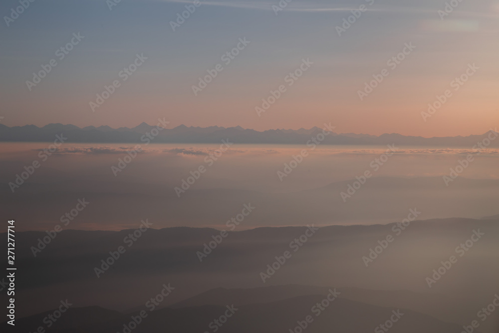 Obraz premium Kazbek Mountain landscape in the Georgia