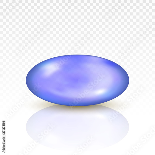 Oil blue pill capsule