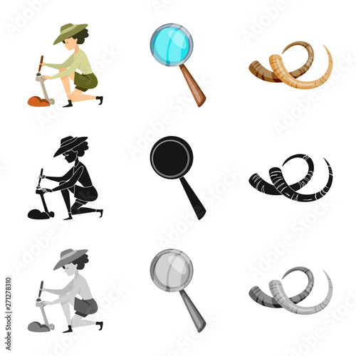 Isolated object of story and items icon. Collection of story and attributes  vector icon for stock.