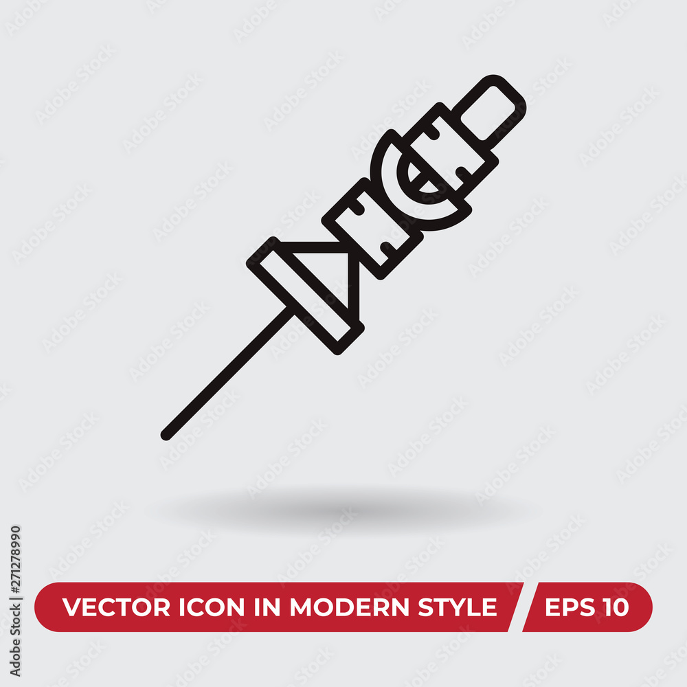 Barbecue vector icon in modern style for web site and mobile app