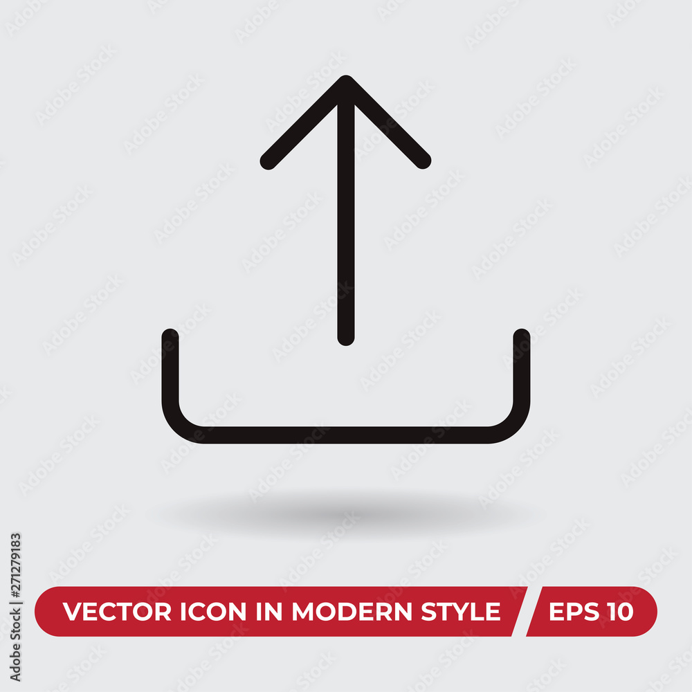 Upload vector icon in modern style for web site and mobile app Upload vector icon in modern style for web site and mobile app