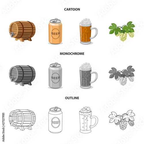 Vector design of pub and bar icon. Collection of pub and interior stock symbol for web.