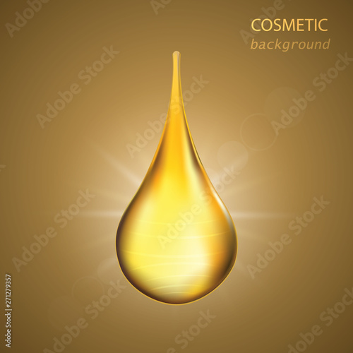 Cosmetic background with drop oil