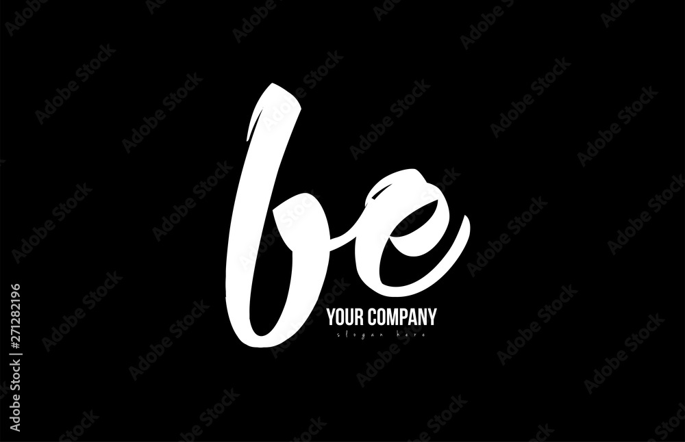 joined be b e alphabet letter logo icon design black and white joined be b e alphabet letter logo icon design black and white