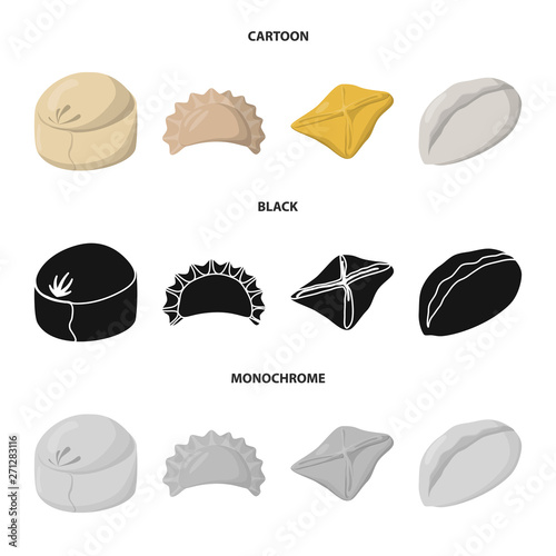 Isolated object of products  and cooking symbol. Set of products  and appetizer stock symbol for web.